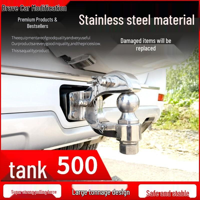 Tank 500 Trailer Hitch for 2022 Model - Stainless Steel Rogue Hook Off-Road Bar