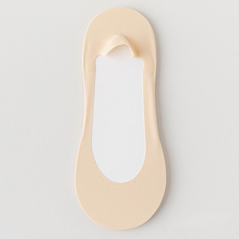 Женские носки-лодочки Ice Silk с утолщенной подошвой из губки, ударопрочные, нескользящие, силиконовые, удобные, невидимые носки