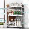 Stainless Steel 3-Tier Kitchen Corner Storage Rack with Utensil Holders