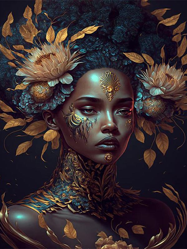 Diamond Painting New Arrivals African Woman Diy Full Square Round Drill Rhinestone Embroidery Girl Mosaic Cross Stitch Kits Wall Decor FG1914