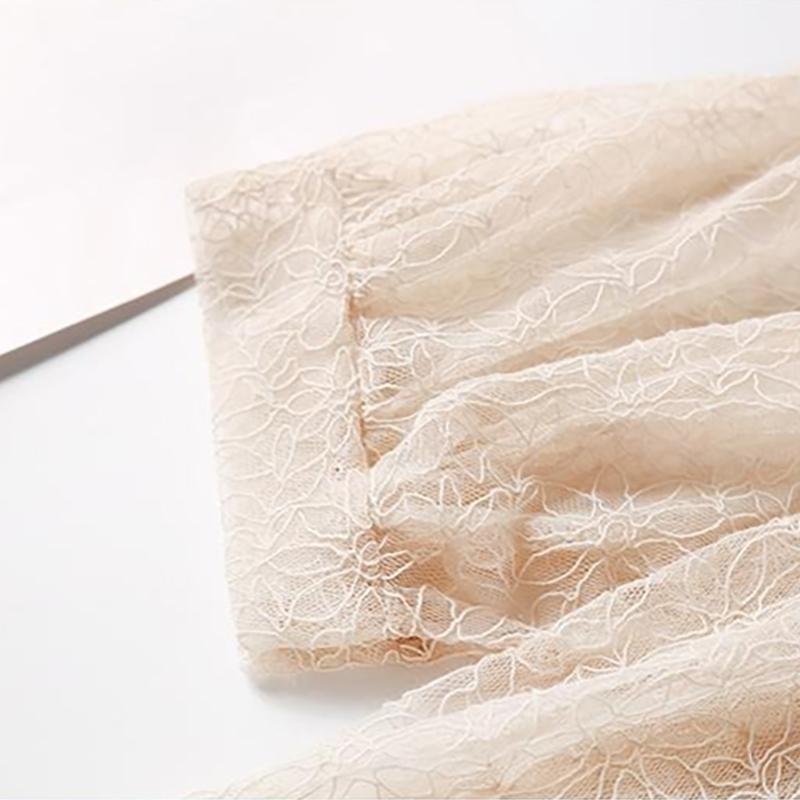 Женская шифоновая накидка большого размера, летний кардиган с длинными рукавами, модная ретро-полая солнцезащитная рубашка, тонкая куртка средней длины, кружевные топы