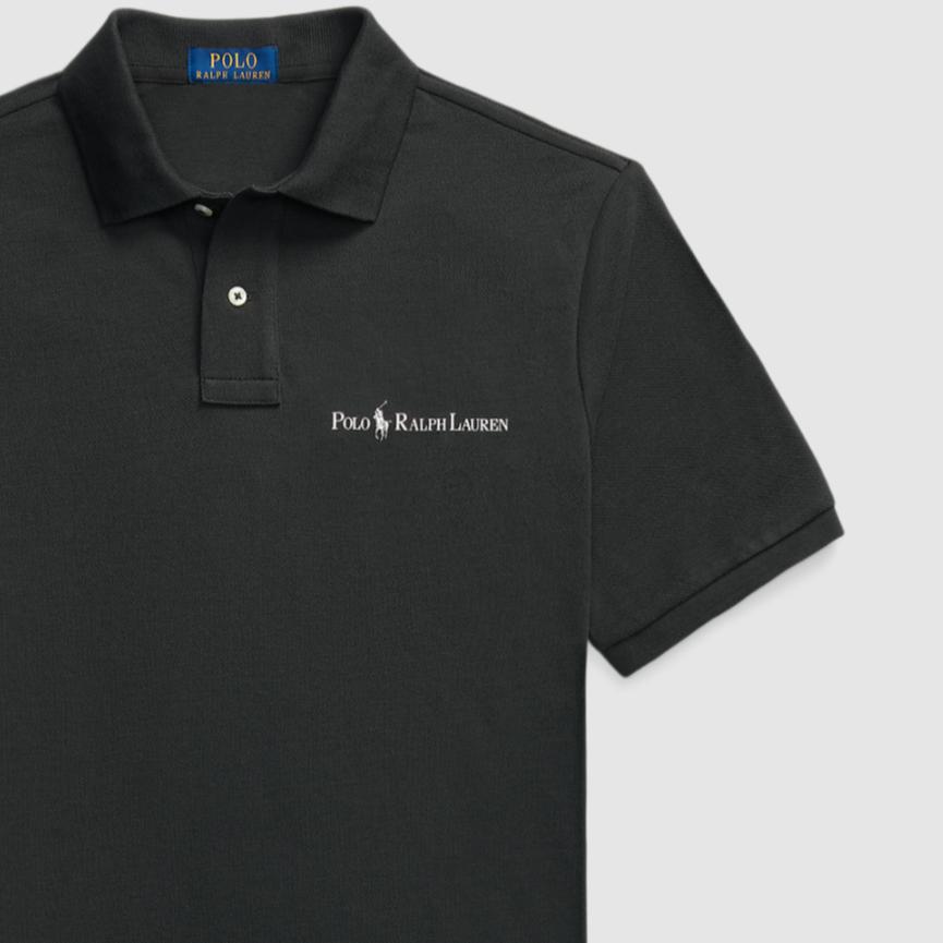 Polo Ralph Lauren Классическая футболка-поло с принтом логотипа-буквы Повседневная футболка-поло с коротким рукавом Мужские топы Винтажный-Черный MNPOKNI1N822960-001