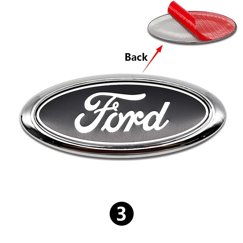 New 2026 Car Sticker 1Pc 17.5cm Car Front Rear Emblem Badge Trunk Hood Decal Sticker For Ford Edge Escape Fiesta Transit Ranger