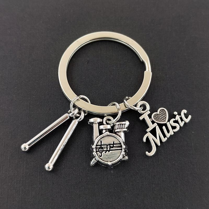 Drum Pop Music Lovers Rock Backpack Pendant Band Kit Drum Keychain Backpack Keychain