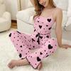Love Tank Top, Sleepwear, Женская верхняя одежда, Комплект с длинными брюками