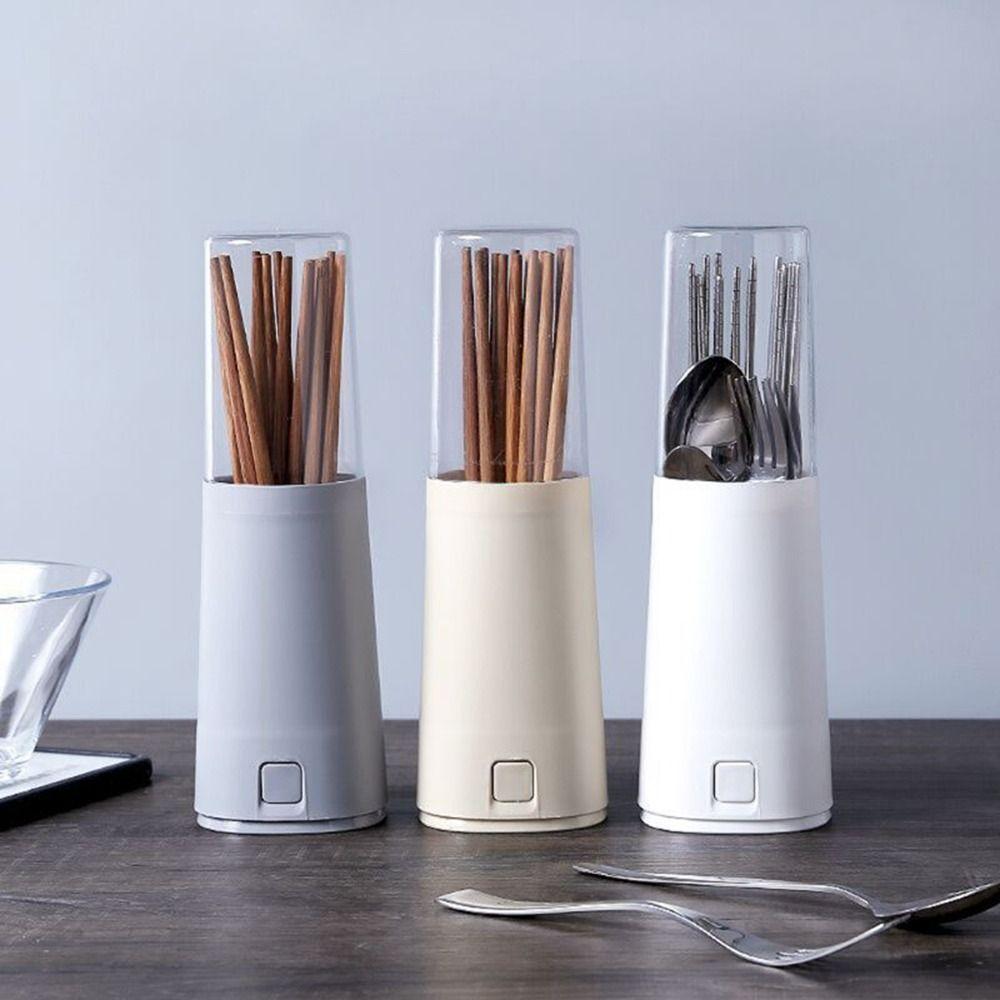 Plastic Cutlery Holder Dustproof Cutlery Storage Box Tableware Box Chopstick Cage  Fork