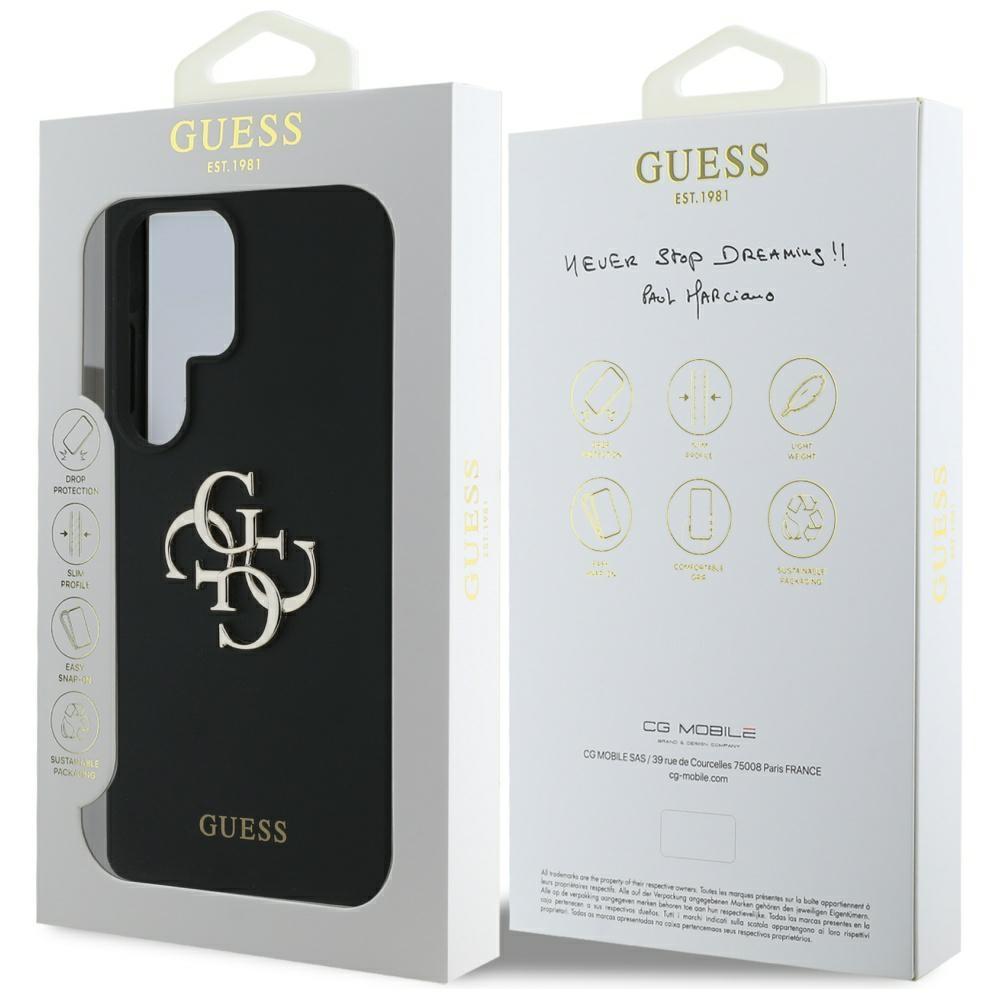 Чехол для Samsung Galaxy S25 Ultra Guess Силиконовый 4G Логотип Script