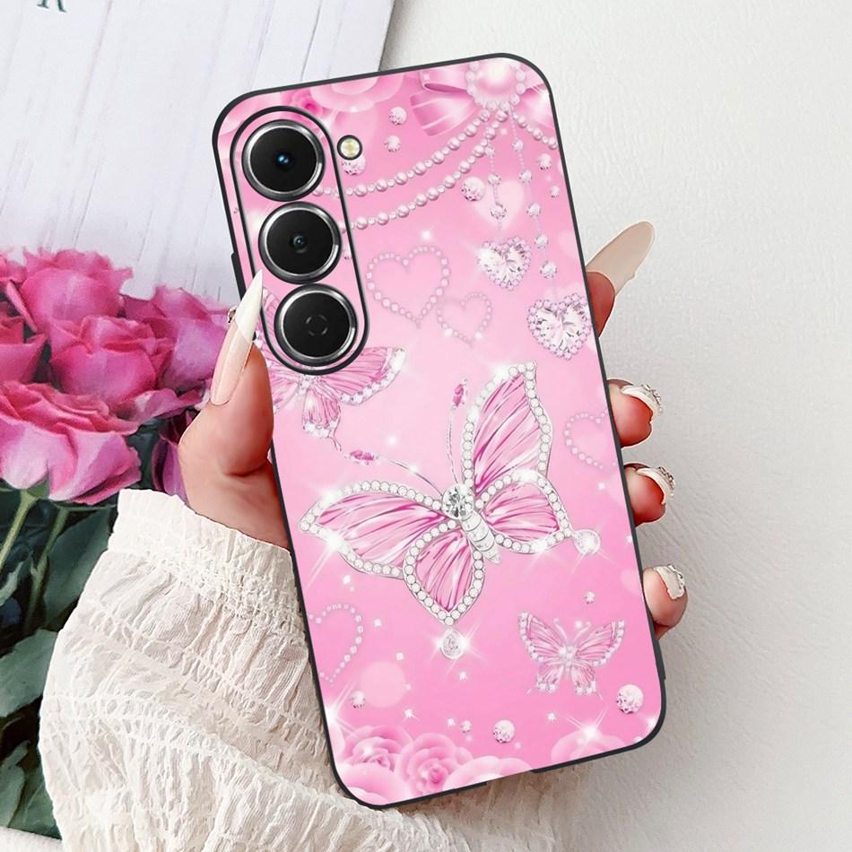 For Tecno Spark 40 Pro / 40 Pro+ Elegant Floral Butterfly Phone Case For Tecno Spark 40Pro Plus KM6 KM7 Soft Silicone TPU Cases