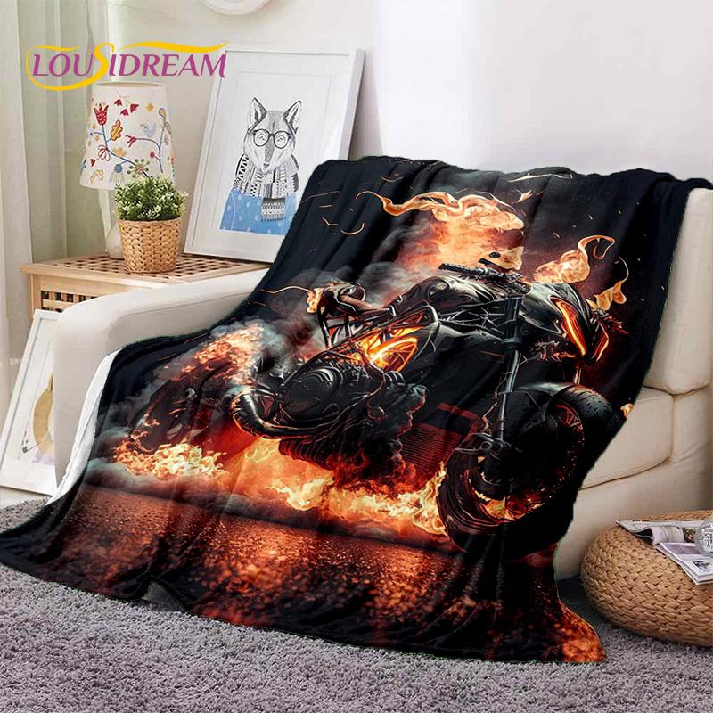 Motocross Motorcycle Soft Blankets,Keep Warm Throw Blanket Comfortable Blanket for Picnic Beds Sofa Home Bedroom Hiking Gift