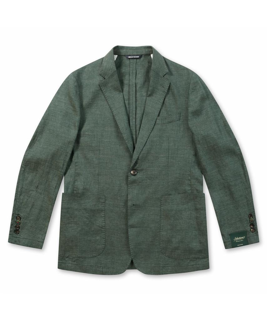 Brentwood [Selection] 100% Linen Solid Jacket Brjcm26831Khx