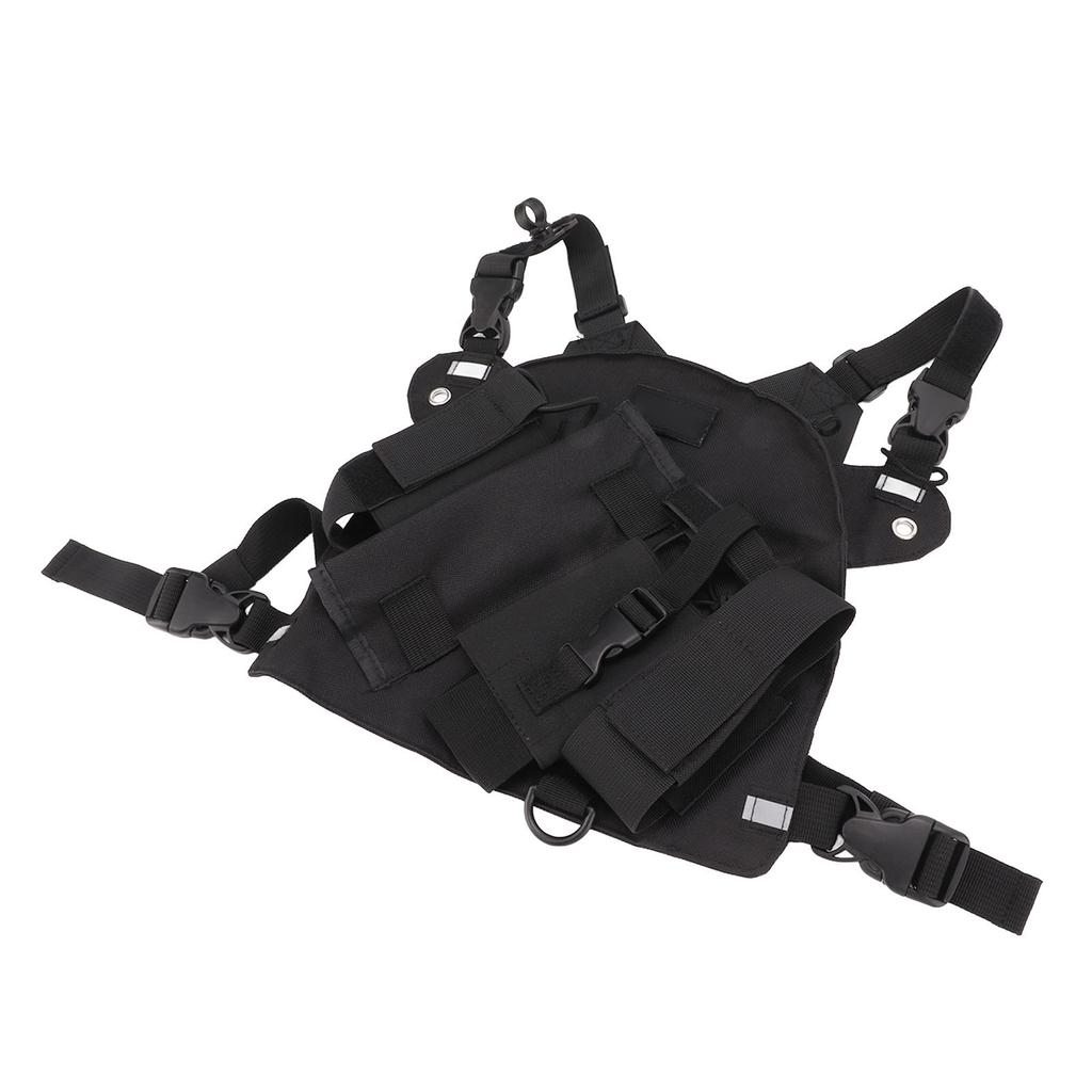 Нагрудный ремень для радиоприемника, большой объем для хранения, ткань Оксфорд, регулируемая нагрудная сумка, универсальная для 2-стороннего радио