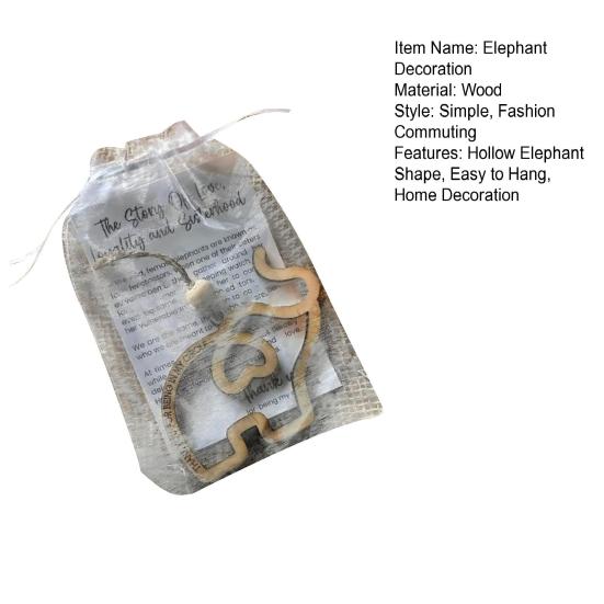 45659 Sets Wooden Sisterhood Elephant Decoration with Story Card Women Tribe Hollow