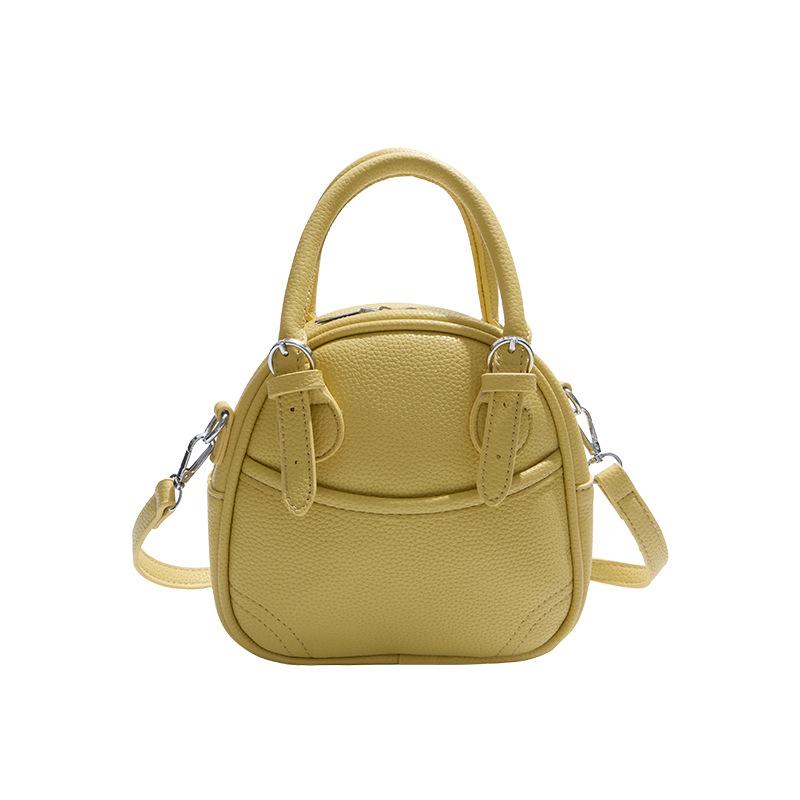 Hand-held Bowling Bag Women's New Fashion Simple Casual Portable Shell Bag Shoulder Messenger Bag