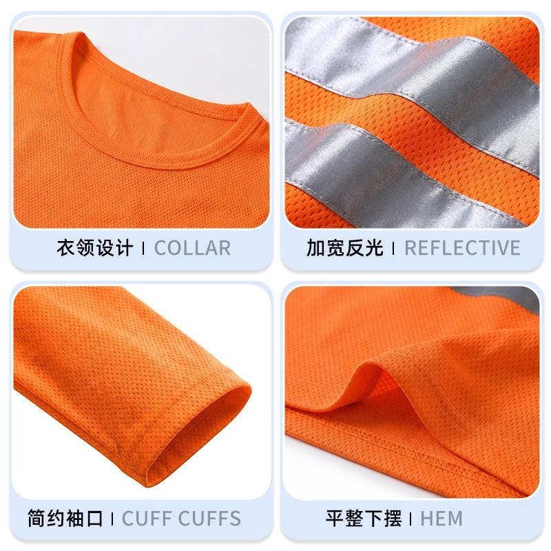 Quick Dry Long Sleeve Work Shirts High Visibility Reflective Strip T Men Workshop Mechanic Uniforms
