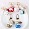 Lucky Cat Keychain Japan Maneki Neko Trinkets Keyrings Car Bag Charm Ornaments Pendant Keyfob