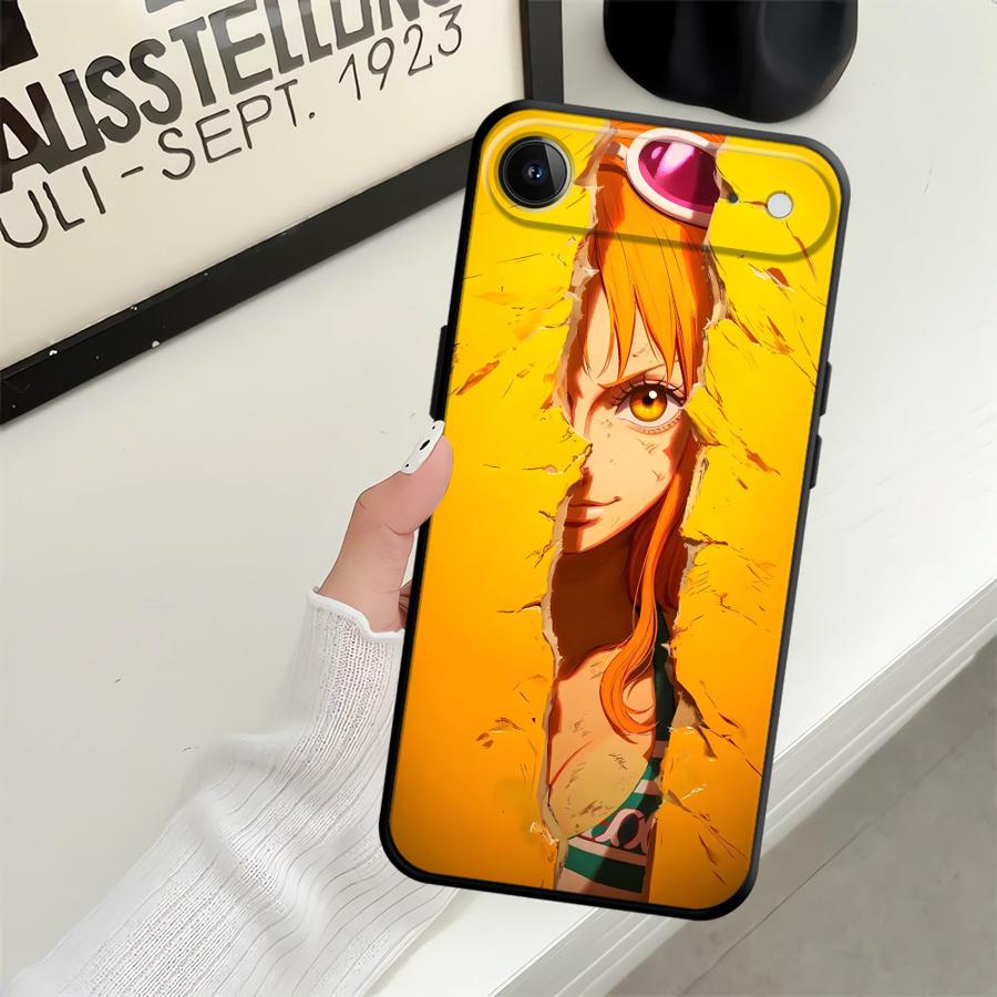 Чехол One Piece Нико Робин Нами для iPhone XR XS Max 13 12 11 17 Pro Max 15 16 14 Plus 7 8 17Air Черный Мягкий Чехол для Телефона