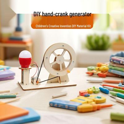 Генератор с ручным приводом DIY Научный набор для начальной школы Образовательные эксперименты