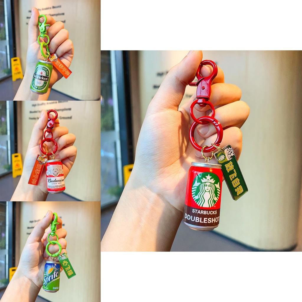 Реалистичный брелок в виде мини-банки газировки из смолы, стильный аксессуар для вечеринок и подарков