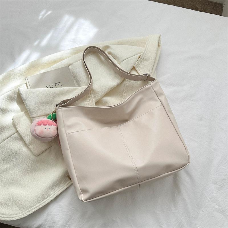 Atmospheric Commuting Solid Color Simple Texture Shoulder Messenger Bag 2025 Spring and Summer New Foreign Style Tote Bag Fashionable Women
