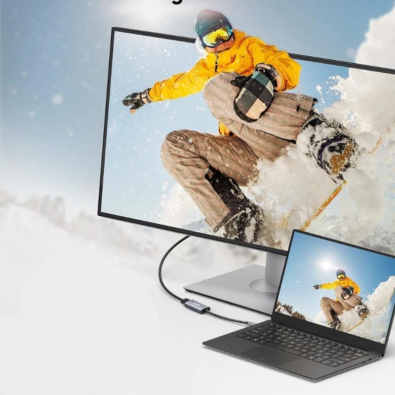 SCART To HDTV Port Converter Cable 1.80m Long AV Signal Adapter Wire Line for Video & Sound Transfer