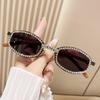 Солнцезащитные очки Spice Girl Premium Sunshade с овальной оправой и полностью бриллиантовой оправой, женские солнцезащитные очки в стиле ретро с вогнутой фотоформой и бриллиантовой оправой