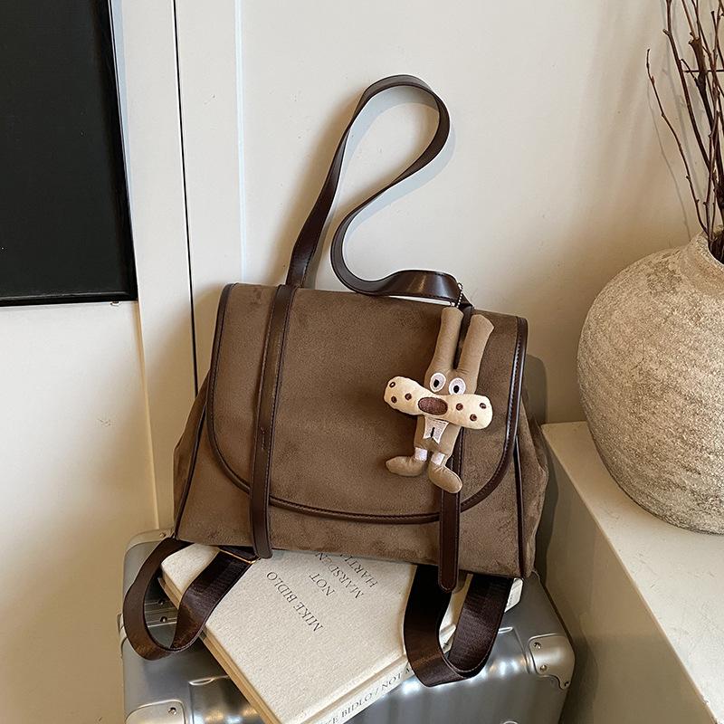 Повседневная сумка-мессенджер в стиле ретро большой вместимости женская 2025 новая популярная модель на осень и зиму рюкзак школьная сумка