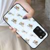 Милый Чехол для Телефона с Кроликом P-PeterS Для Samsung S26 S25 S24 FE S23 S22 S21 Plus S20 Ultra Note20Ultra Черная Стеклянная Крышка