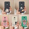 For Redmi Note 7S 9S 10S 7 8 9 10 9T 10T K80 Pro Max Plus Phone Casing Lovely Kitten Owl Pattern Square Liquid Silicone Protection Case For Redmi Capa