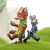 Зверополис Джуди Ник Мультфильм Кролик Лис Мини Модель Для Коллекционеров И DIY Микро Ландшафтный Декор