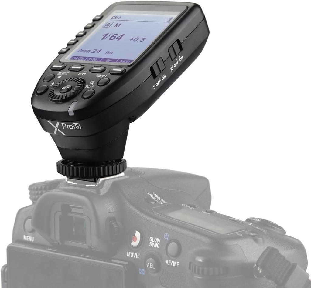 Изделие со знаком технического соответствия и инструкцией на японском языке. Беспроводная система синхронизации вспышек Godox High Speed Sync X с большим ЖК-экраном.