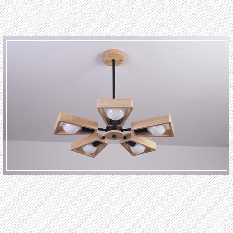 Деревянная люстра для гостиной спальни