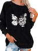 Women's Oversized Pullover Sweatshirt Fashion Butterfly Print Top Ladies Spring/Fall Sweatshirt