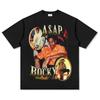 Графическая футболка с портретом ASAP Rocky 2026 Лето Новинка Круглый вырез Стиль Y2k Хип-хоп Короткий рукав Футболка Подарок фанату Унисекс