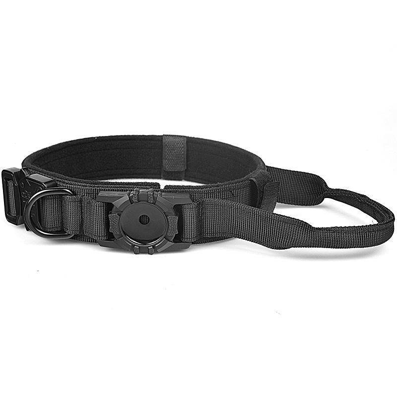 Adjustable Nylon Tactical Dog Collar for AirTag – Anti-Escape & Anti-Explosion