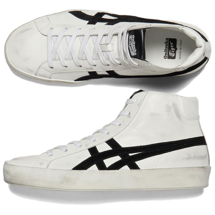 ONITSUKA TIGER Износостойкие Высокие Повседневные Кроссовки Унисекс Белый Черный 1183C551-100