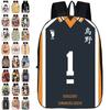 Fashionable Karasuno High School Backpack With Anime Haikyuu Print And Easy-clean Fabric