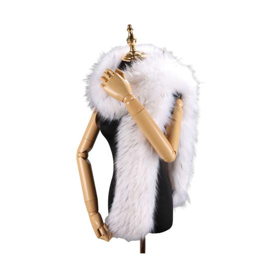 Шарф из искусственного меха, однотонный, утолщенный, теплый, длинный шарф, ветрозащитный, устойчивый к холоду