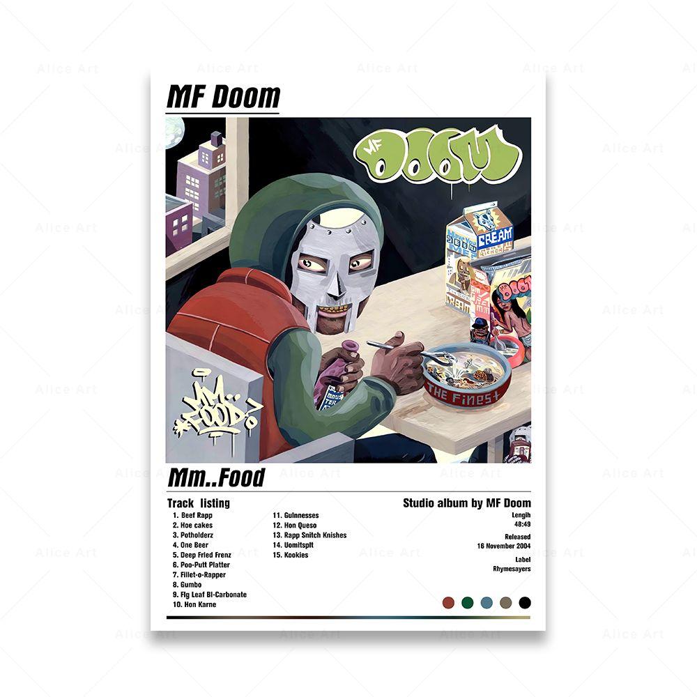 Певица Madvillain MF Doom плакаты Декор комнаты Хип-Хоп Рэп Музыкальный Альбом Звезда Настенная Картина на Холсте Для Гостиной Домашний Декор