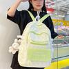 Schoolbag new sweet small fresh contrasting color backpack fashionable student schoolbag medium college student large capacity backpack junior high 
