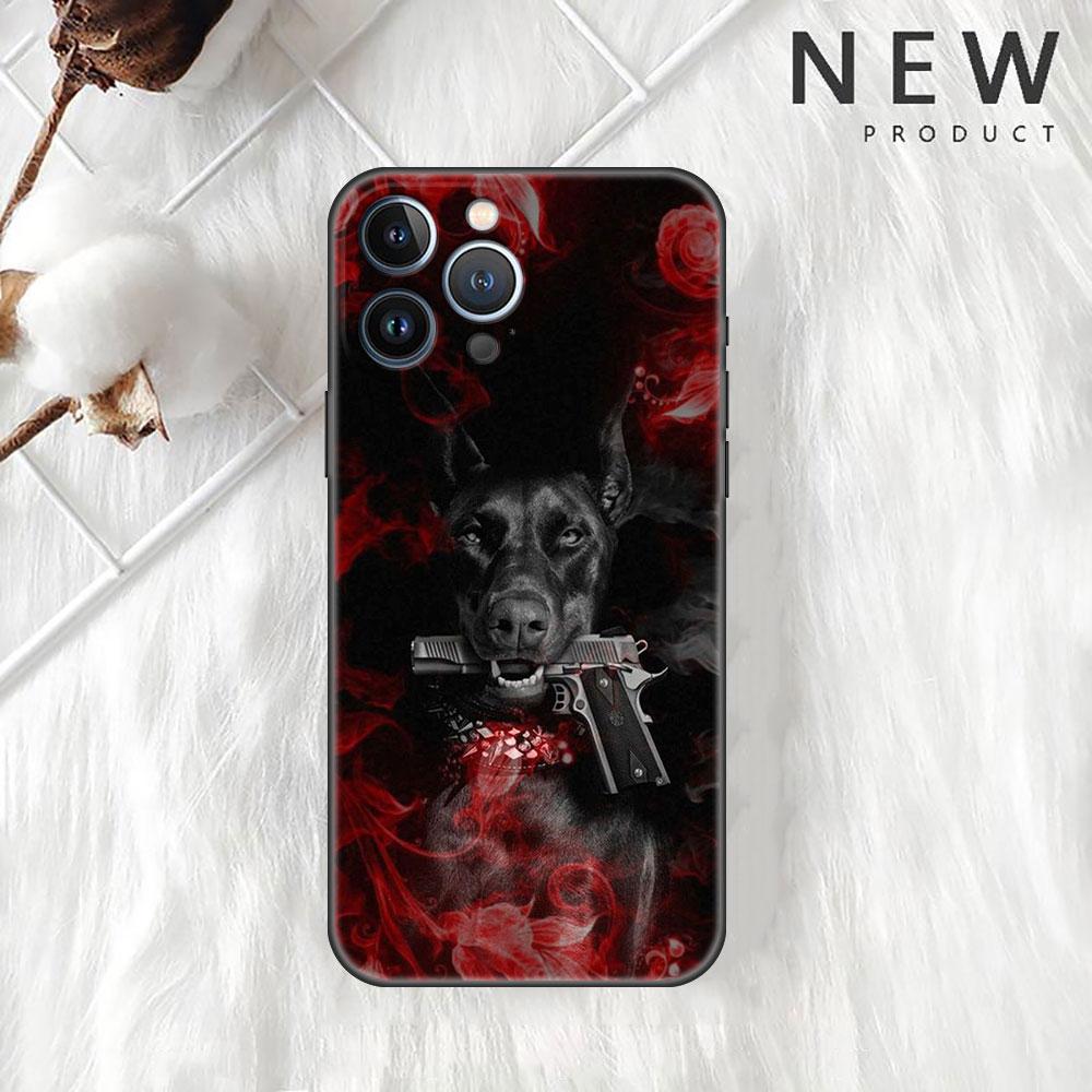 Чехол для Apple iPhone 11 13 12 14 Pro 7 Plus XR X XS Max 6 6S 13Pro SE 2022, силиконовый чехол для телефона с животными, такса, доберман, собака