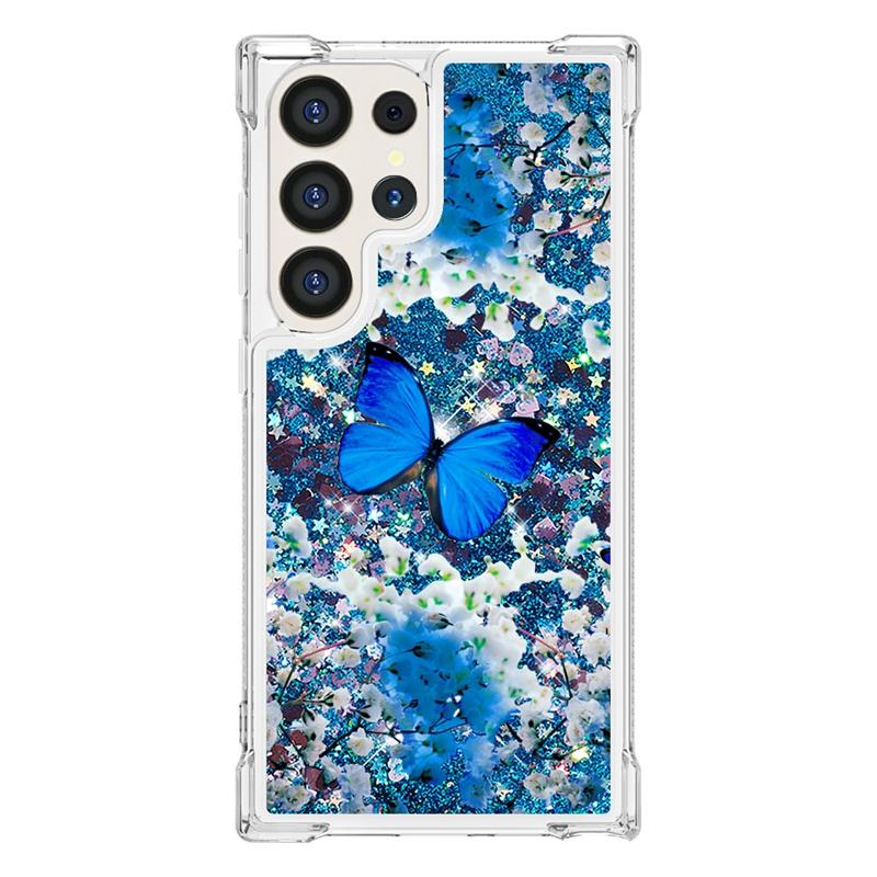 Для чехла Galaxy S24 Ultra Мультяшный расписной чехол с жидким песком для Samsung Galaxy S23 S 24 Ultra S24 Plus Чехол для телефона Фунда