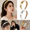 Glossy Leather Headband 3CM Width Simple Headwear Fashionable Face Wash Headband  Party Look