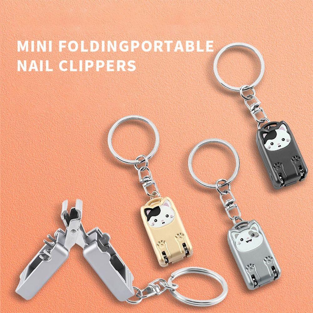 Cat Folding Mini Nail Clippers Portable Nail Clipper Keychain Gifts Manicure Tools