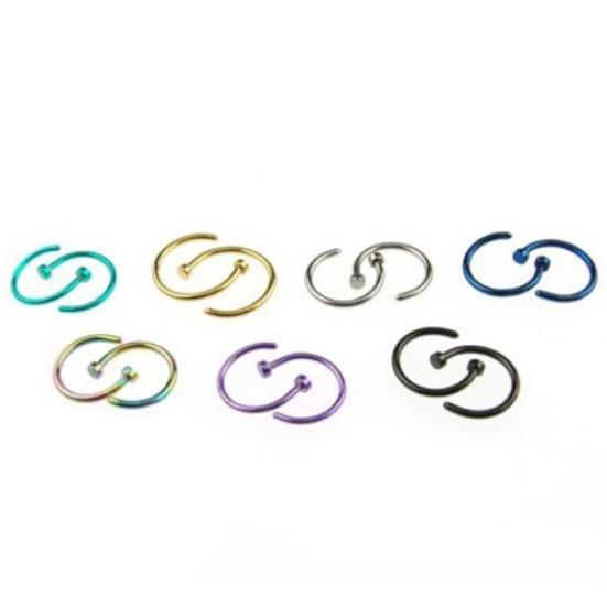 2шт кольцо в носу из нержавеющей стали серьги-кольца унисекс пирсинг