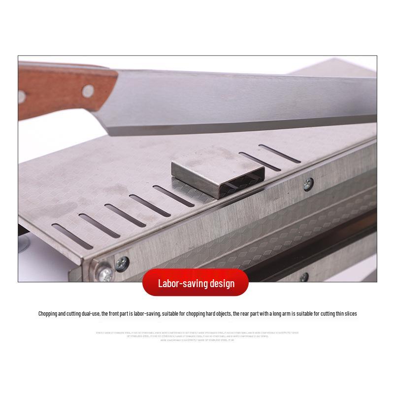 Гильотинный слайсер из нержавеющей стали для нарезки китайской медицины и мяса