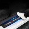 Car Door Sill Protector Plate PU Leather Carbon Fiber Threshold Anti-Scratch Sticker for Mitsubishi Outlander ASX Pajero Sport L