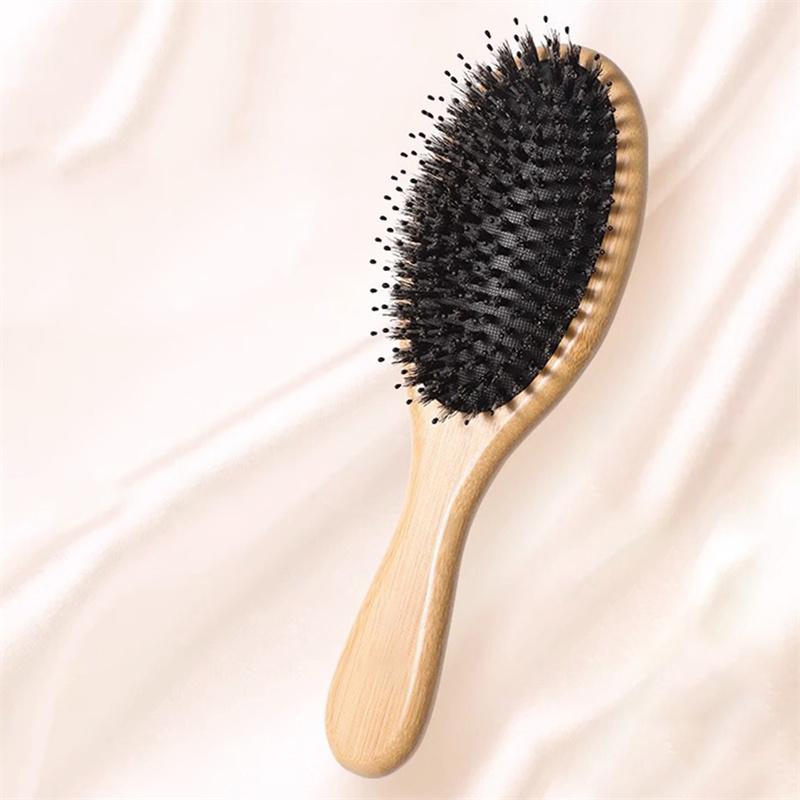 Расческа из щетины кабана, легко моется, волосы гладкие, портативная, для домашнего использования, расческа для волос, массаж кожи головы с воздушной подушкой