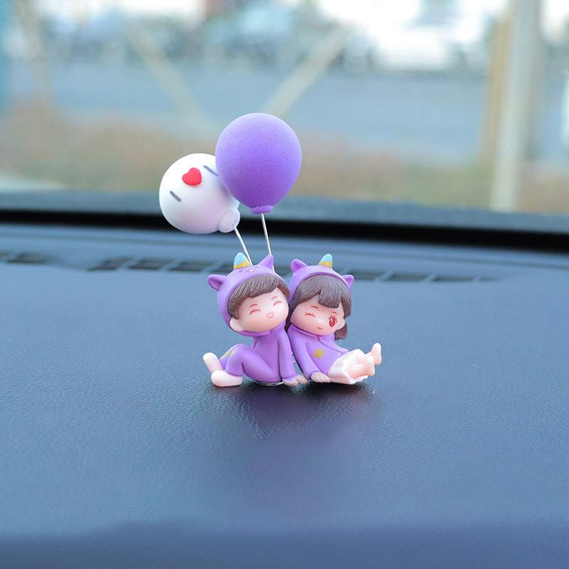Милые креативные мультяшные украшения для автомобиля, украшения для центральной консоли автомобиля, аксессуары для салона автомобиля