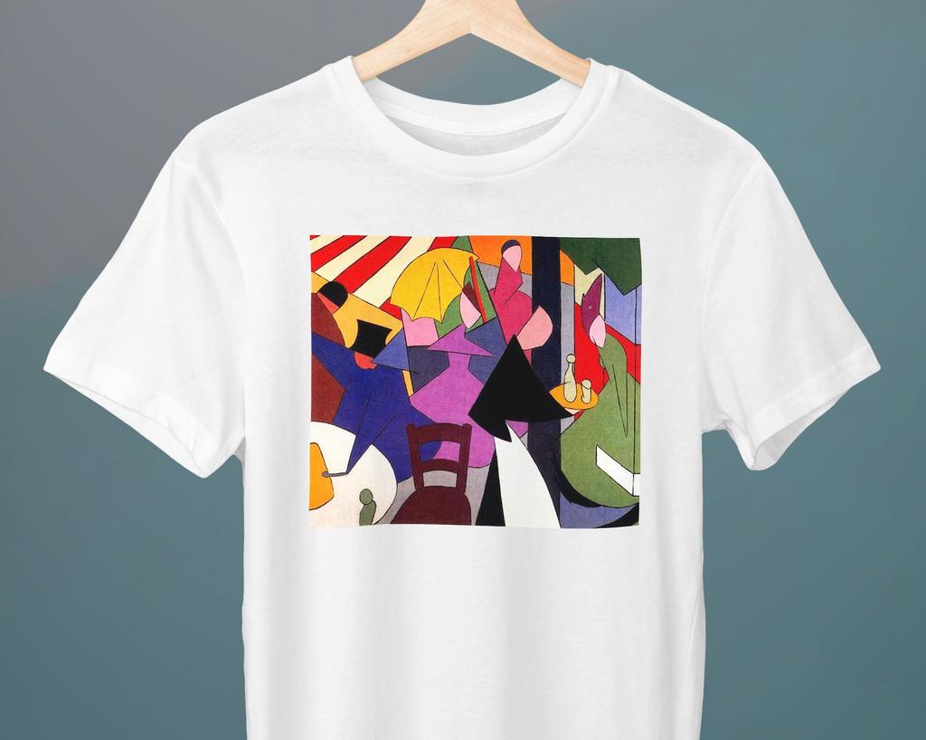 The Cafe, Alberto Magnelli, Unisex T-Shirt, Art T-Shirt, Cubism, Abstract T-Shirt, Gift for Her, Gift for Him