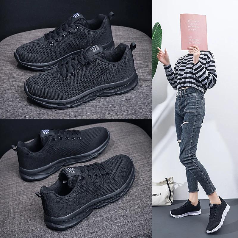 Fashion Casual Sneaker New Women's Running Shoes Large Platform Outdoor Travel Lace Fitness Lightweight Breathable Casual Women Shoes